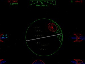 Star Wars Arcade Game - A vintage view of the Death Star